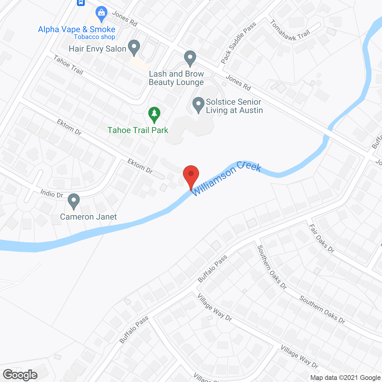 Solstice at Austin in google map