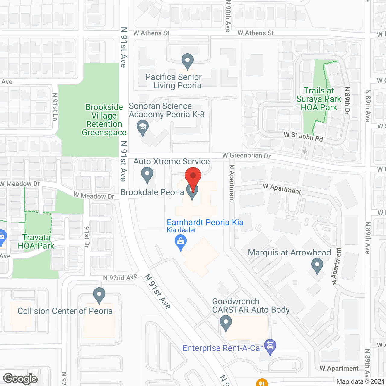 Inspirations of Peoria in google map