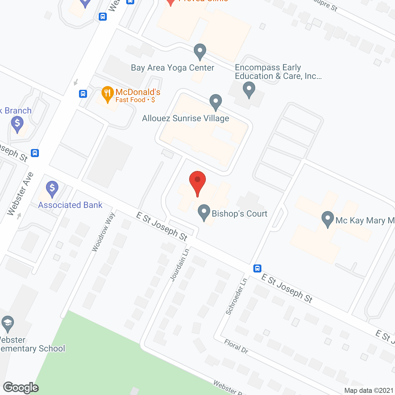 Eden Vista Green Bay in google map