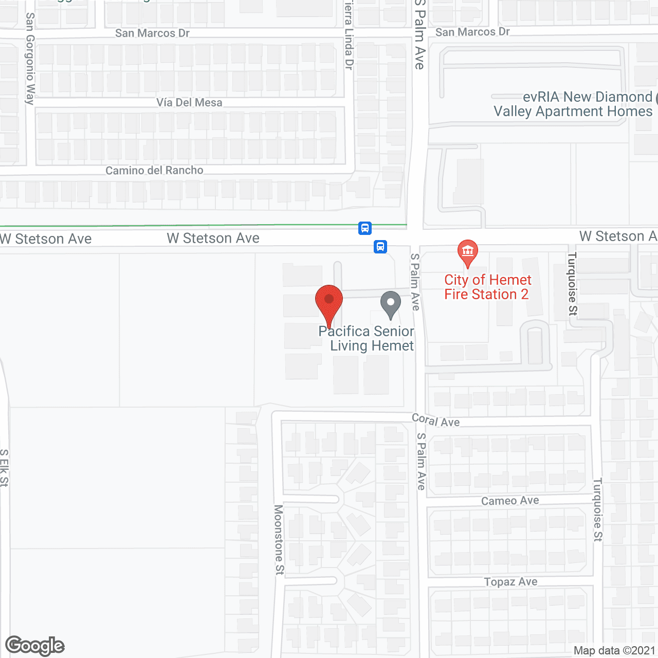 Cottages at Hemet in google map