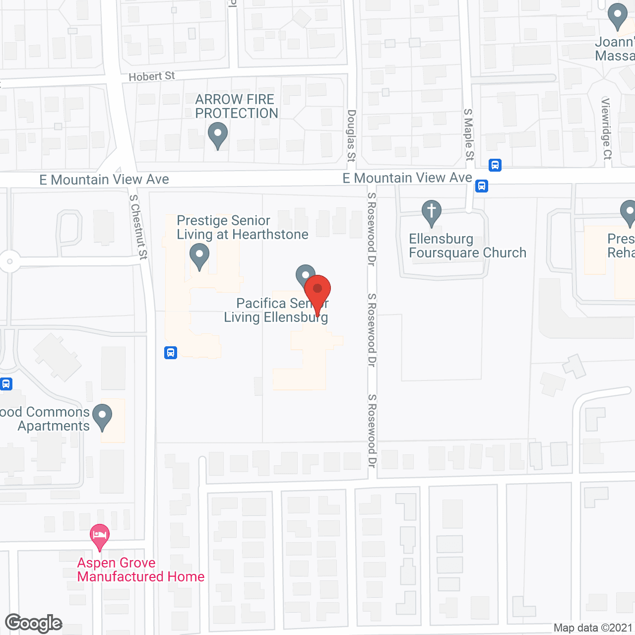 Ellensburg Senior Living in google map