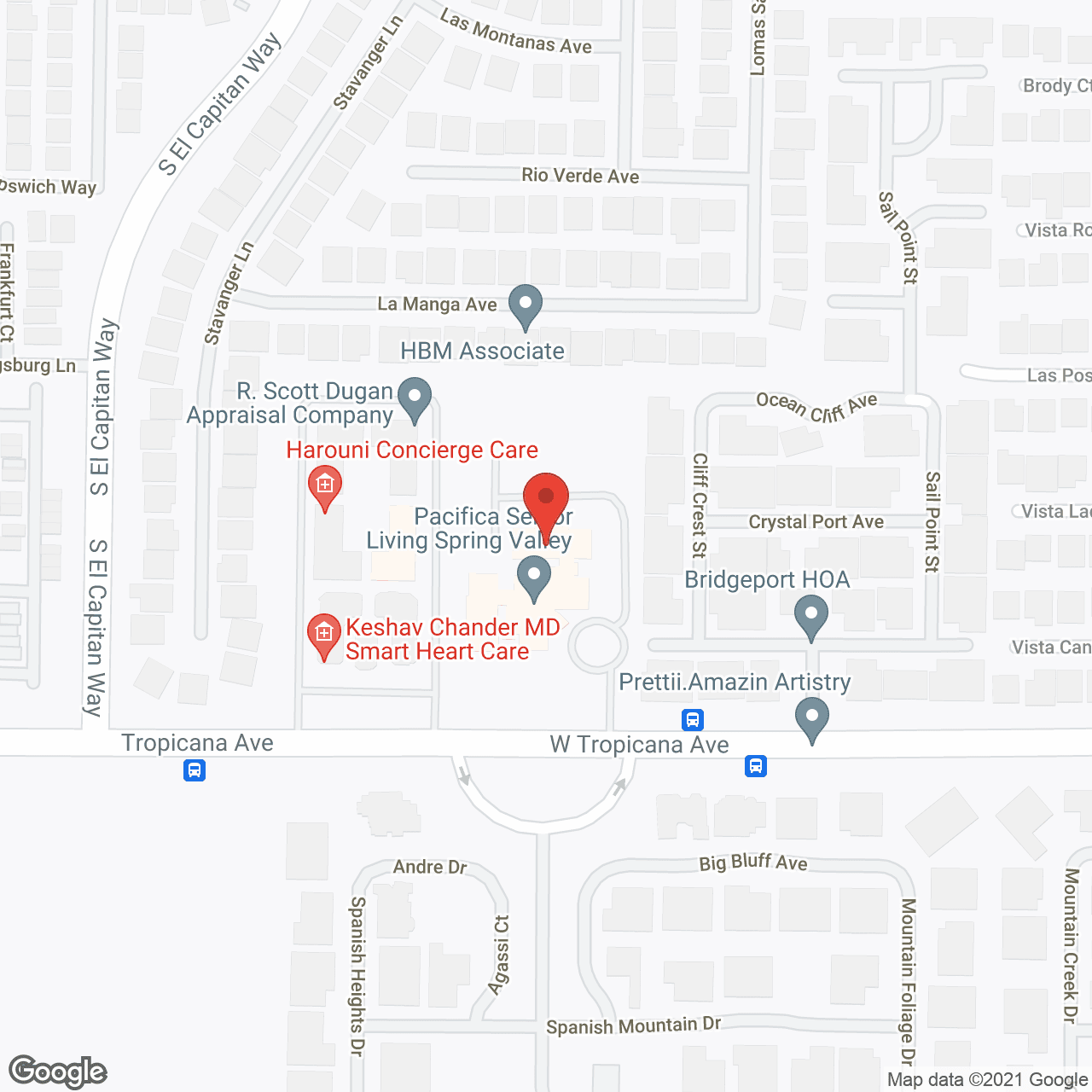 Spring Valley Memory Care in google map