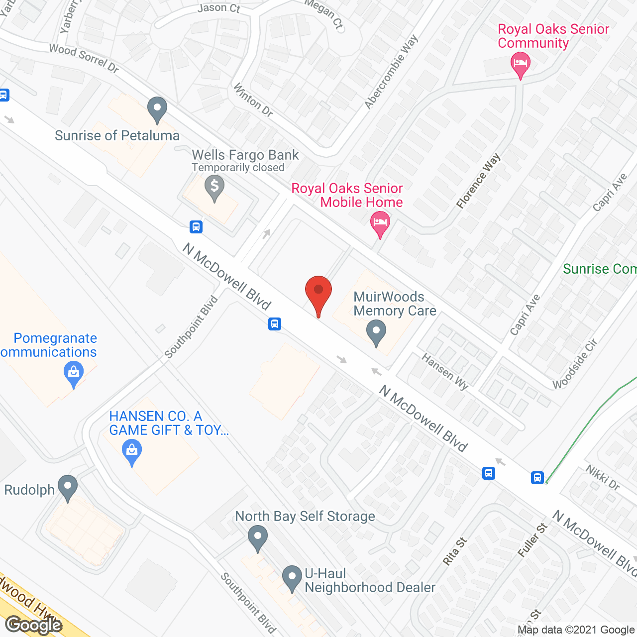 MuirWoods Memory Care in google map