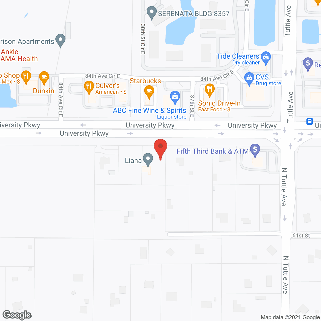 Liana of Sarasota in google map