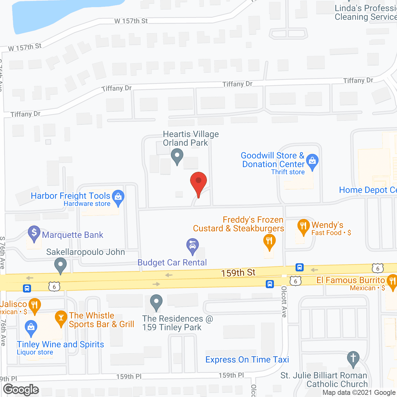 Discovery Commons Orland Park in google map