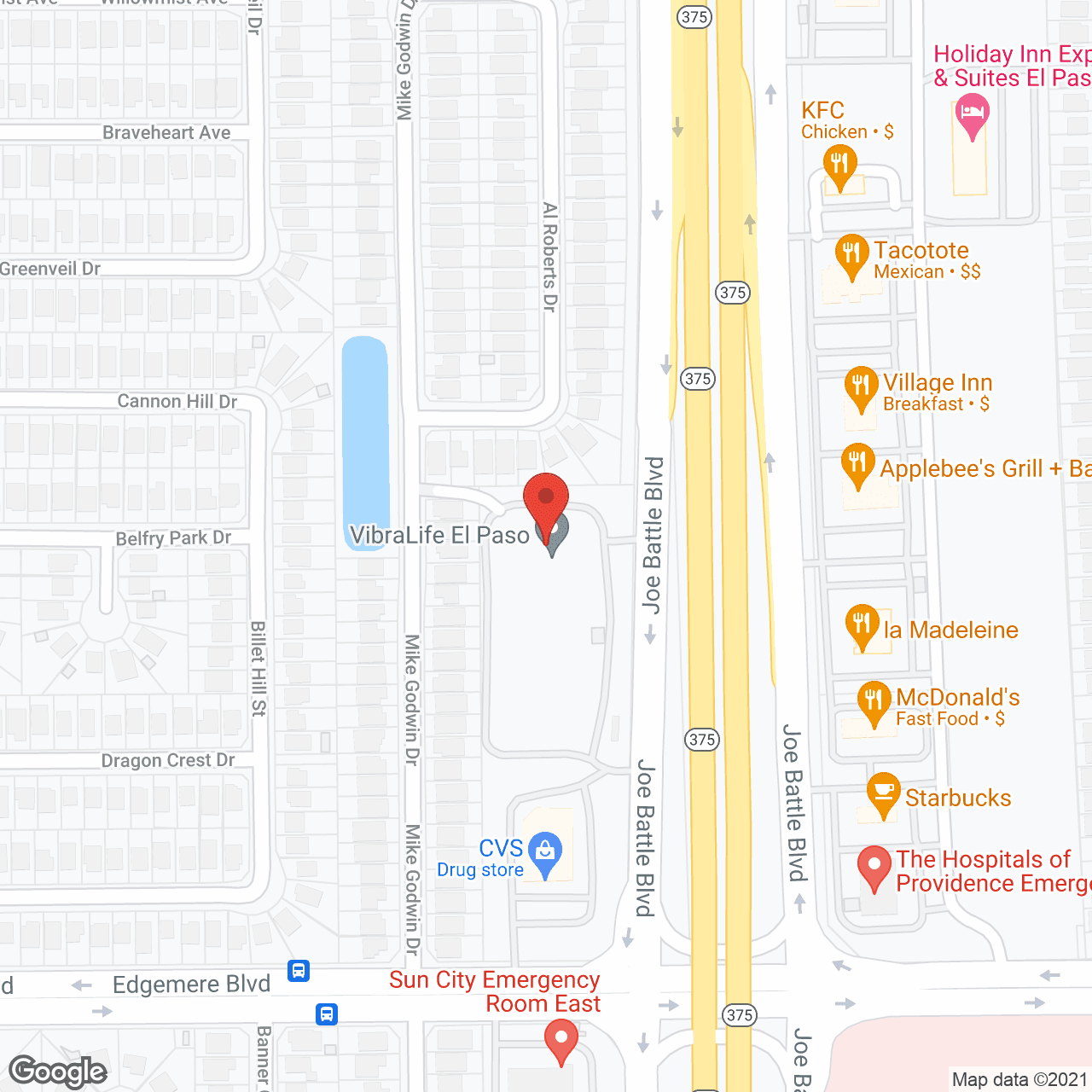 Ignite Medical Resort of El Paso in google map