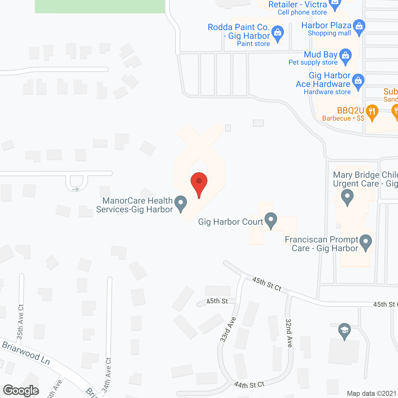 Gig Harbor Health & Rehabilitation in google map