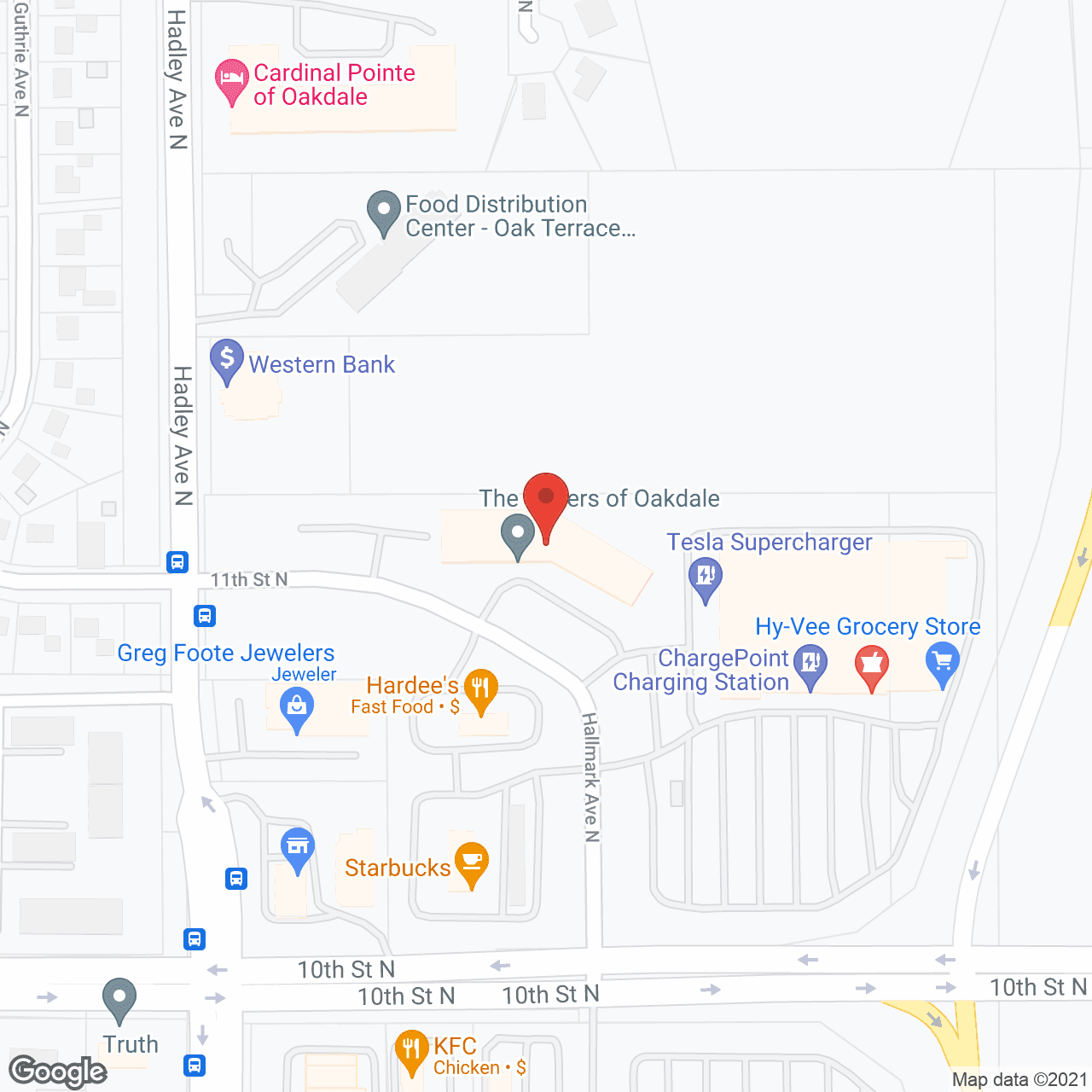 New Perspective of Oakdale in google map