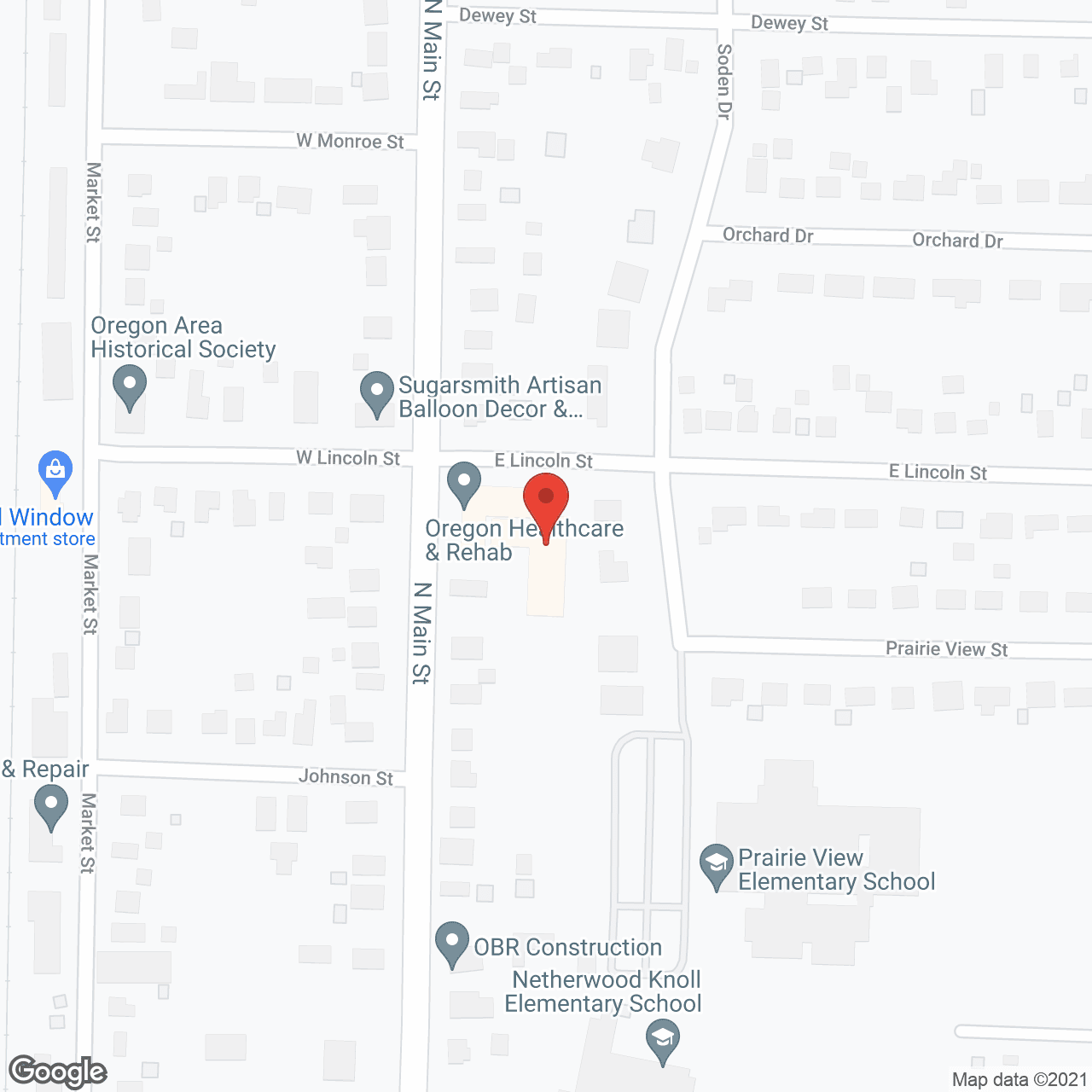 Main Street Senior Living in google map