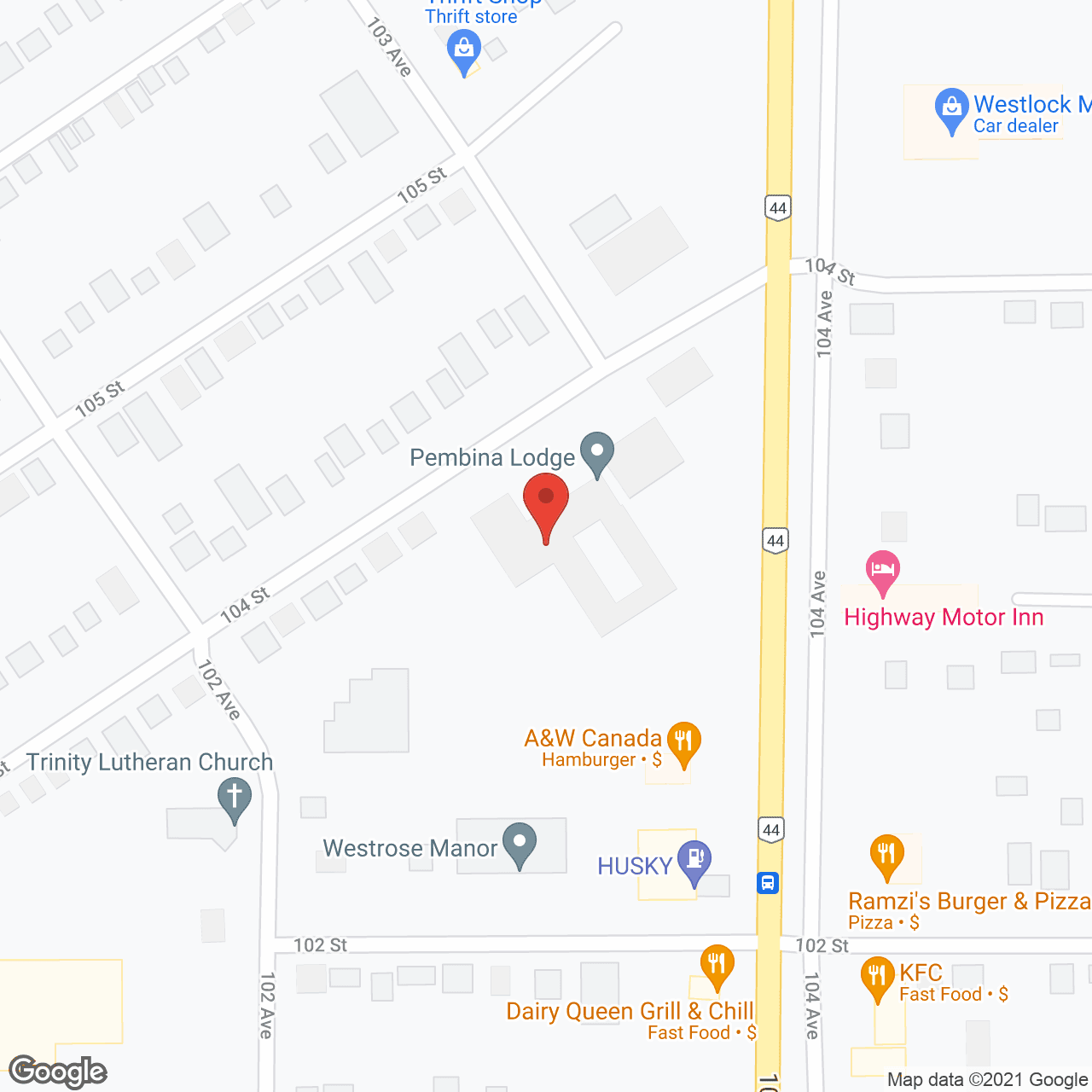 Pembina Lodge - PUBLIC in google map