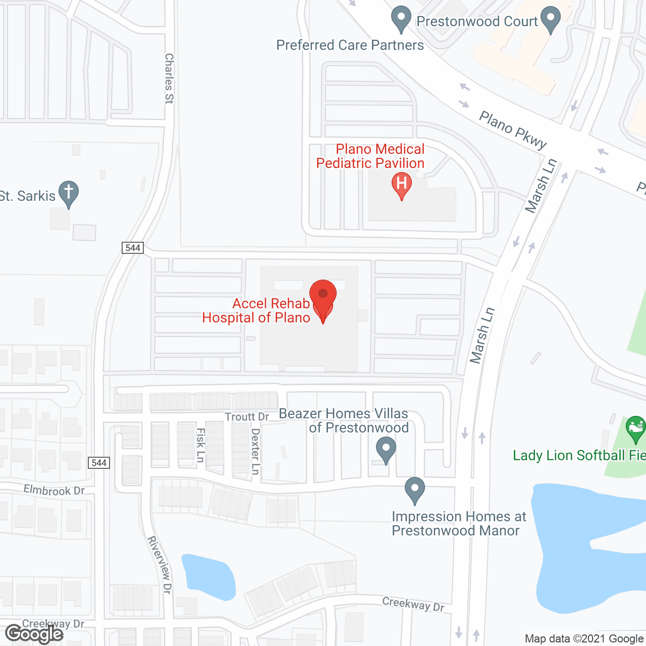 Accel Rehabilitation Hospital Of Plano in google map