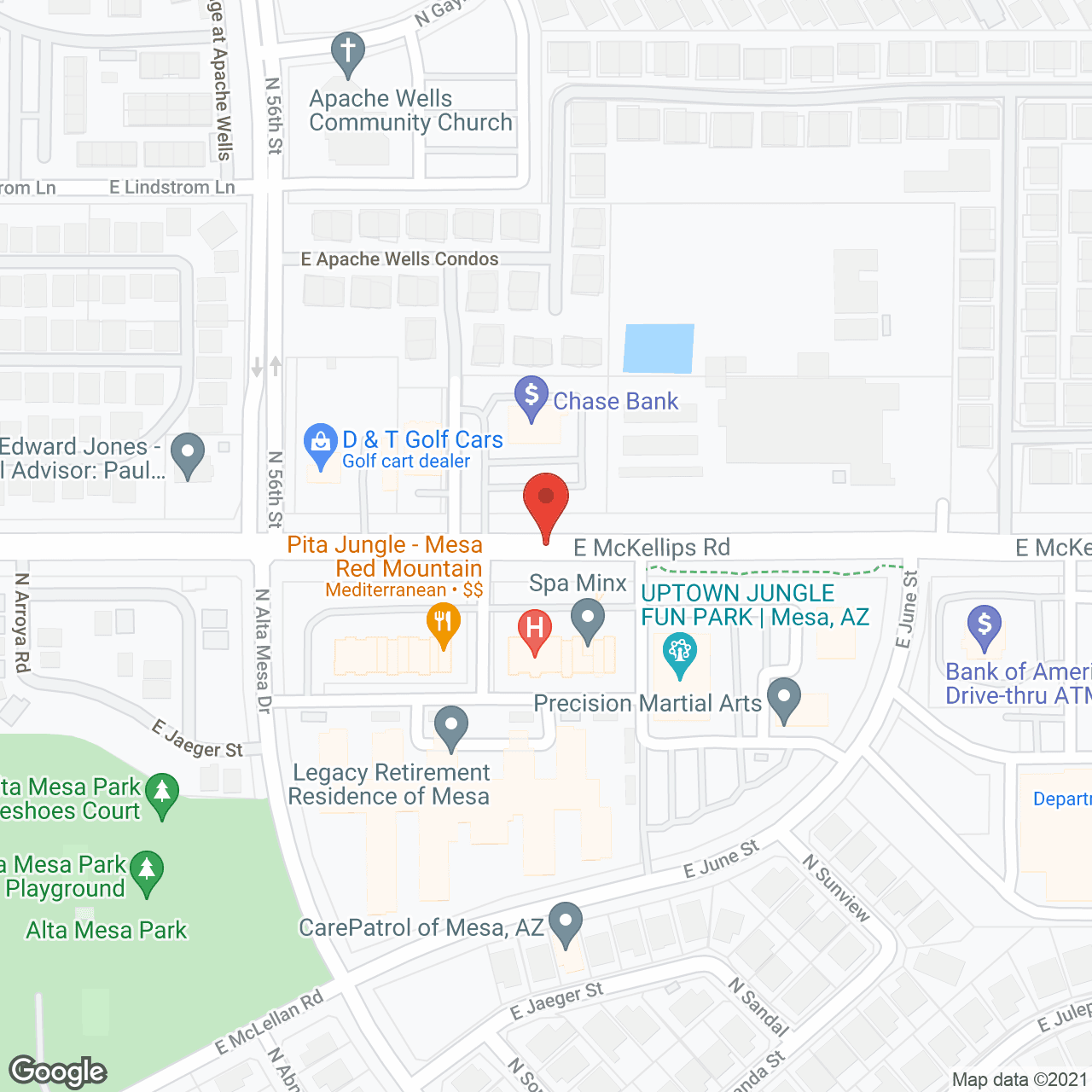 Legacy House of Mesa in google map