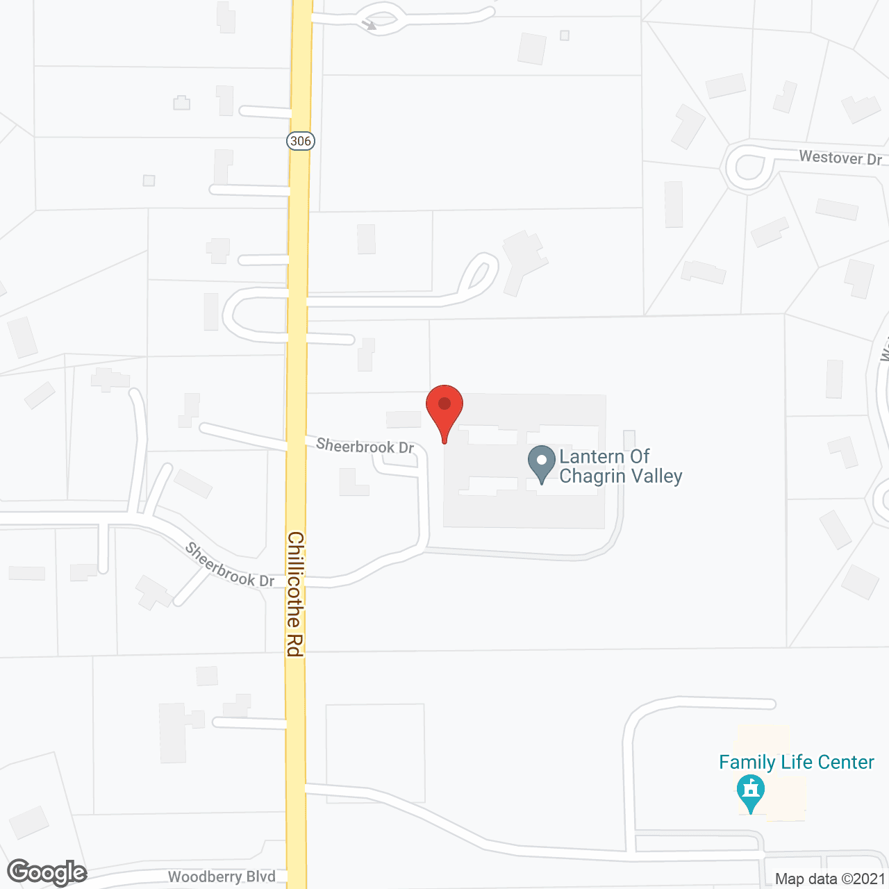 Meadow Falls of Chagrin in google map