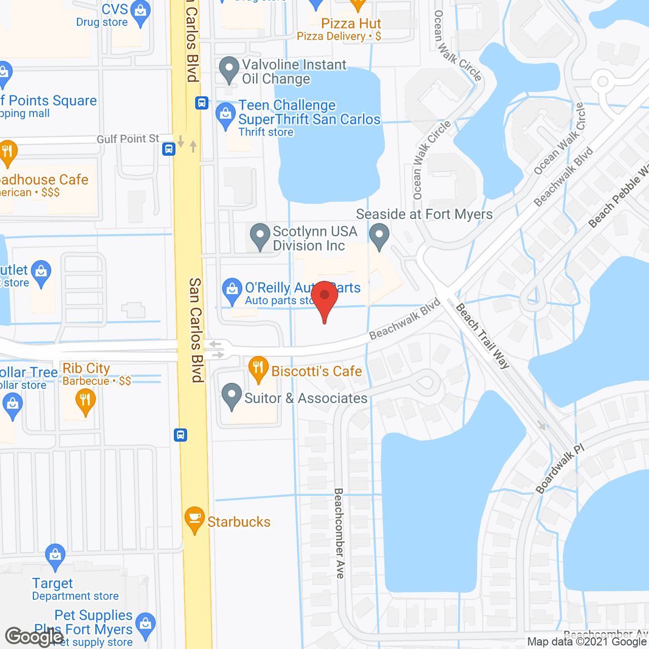 Keystone Place at Beachwalk in google map