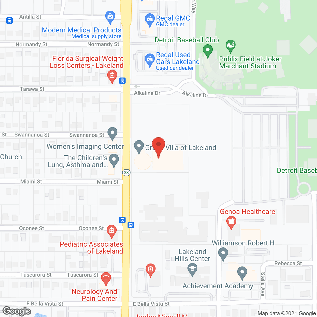 Sunburst Community Care in google map