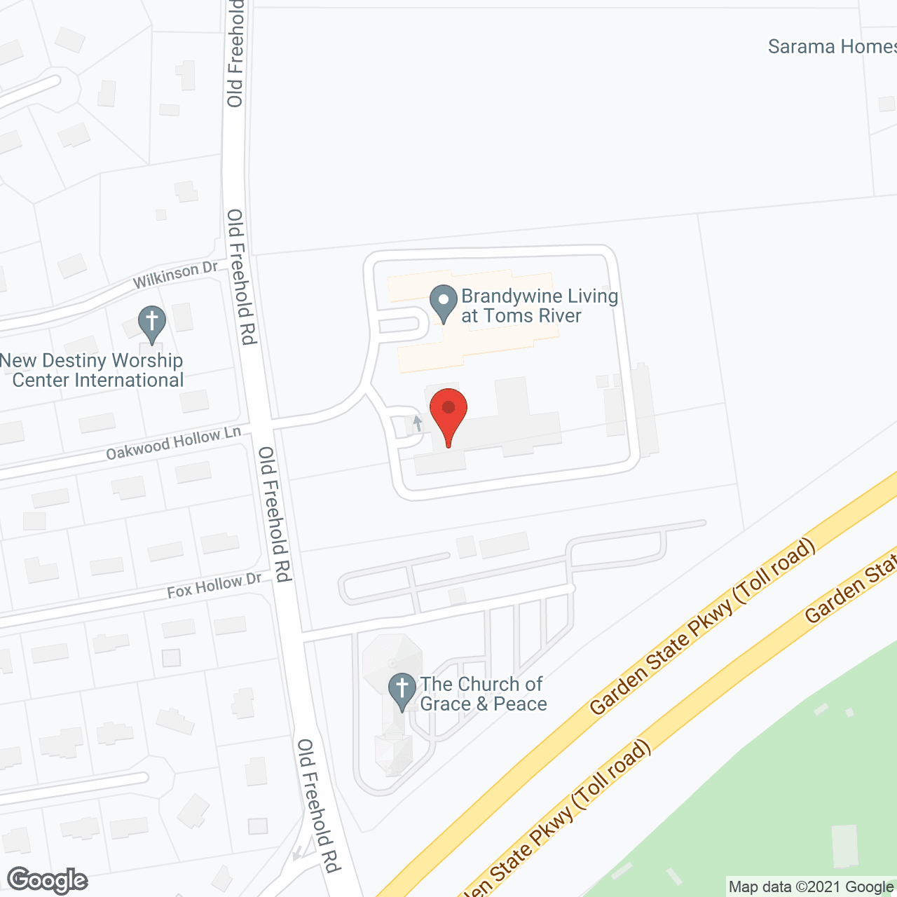 Rose Garden Nursing and Rehab in google map