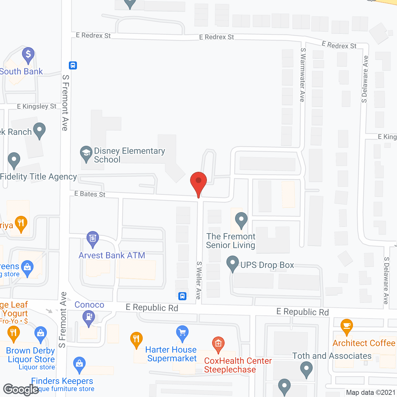 The Fremont Senior Living in google map