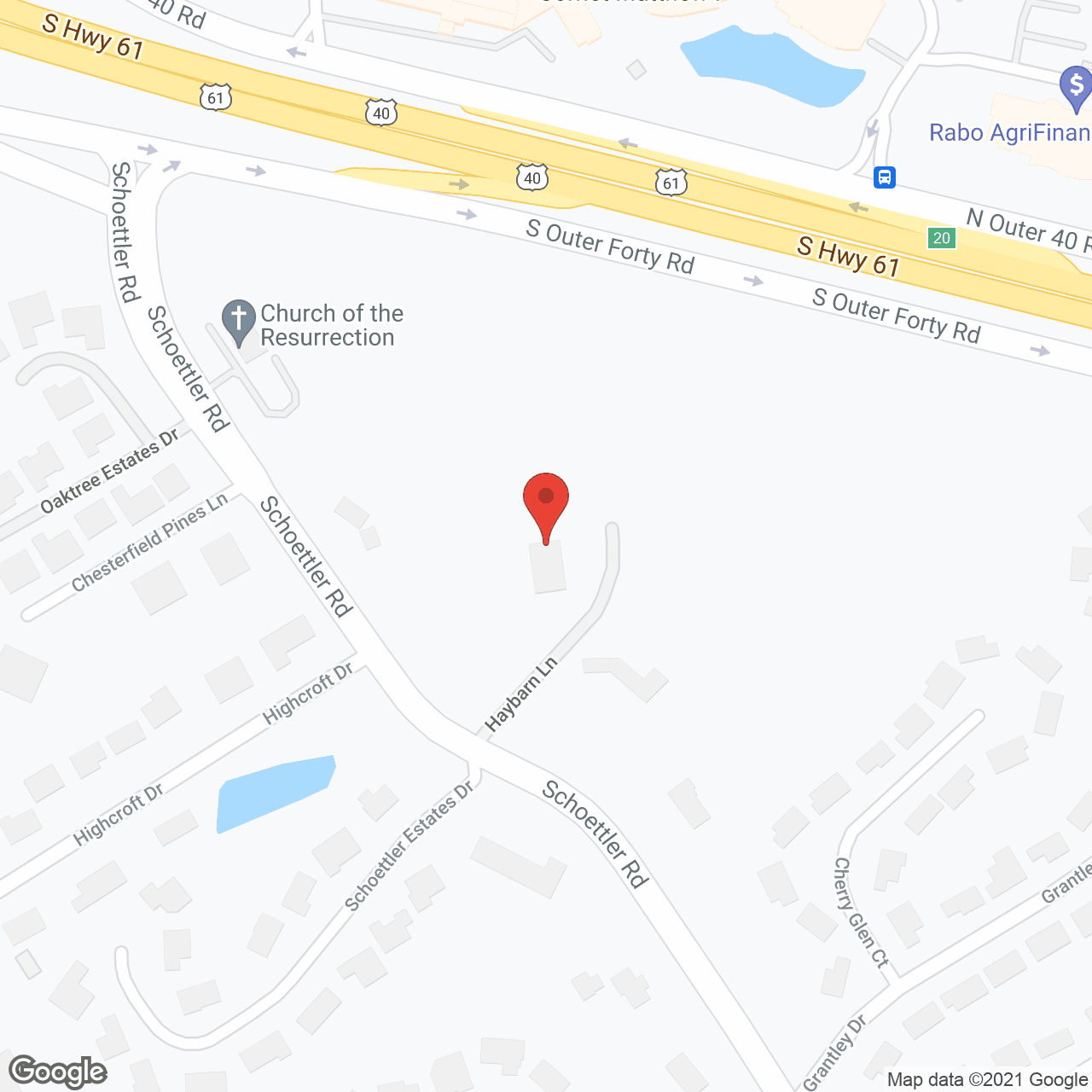 American House Town and Country in google map