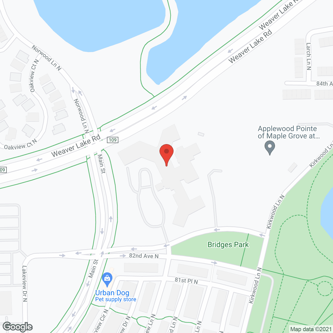 SilverCreek on Main in google map