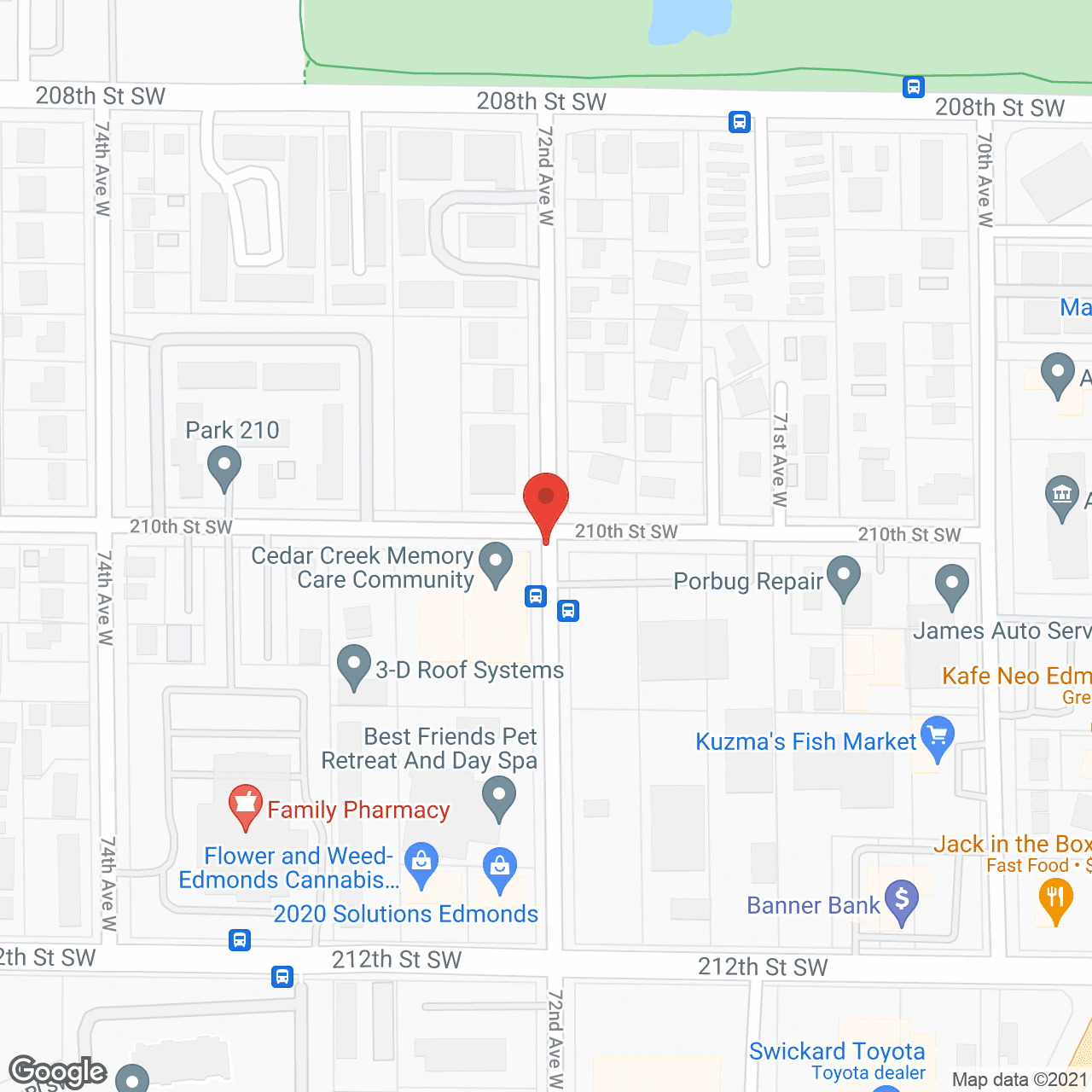 Cedar Creek Memory Care in google map