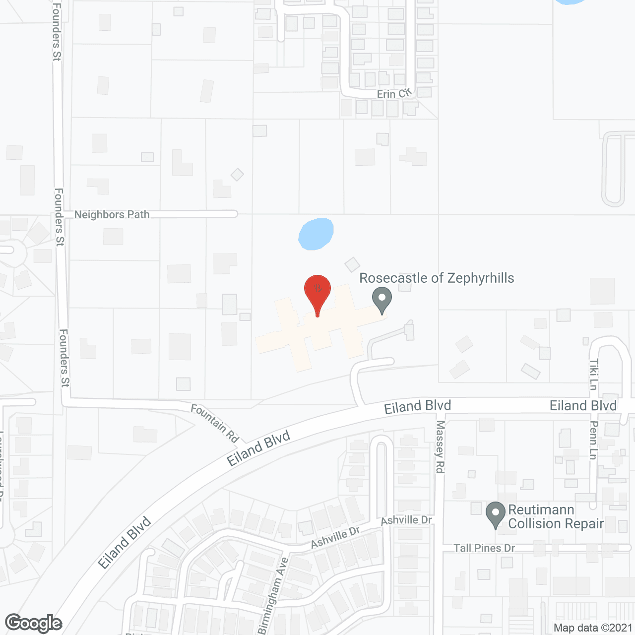 Compass Rose of Zephyrhills in google map