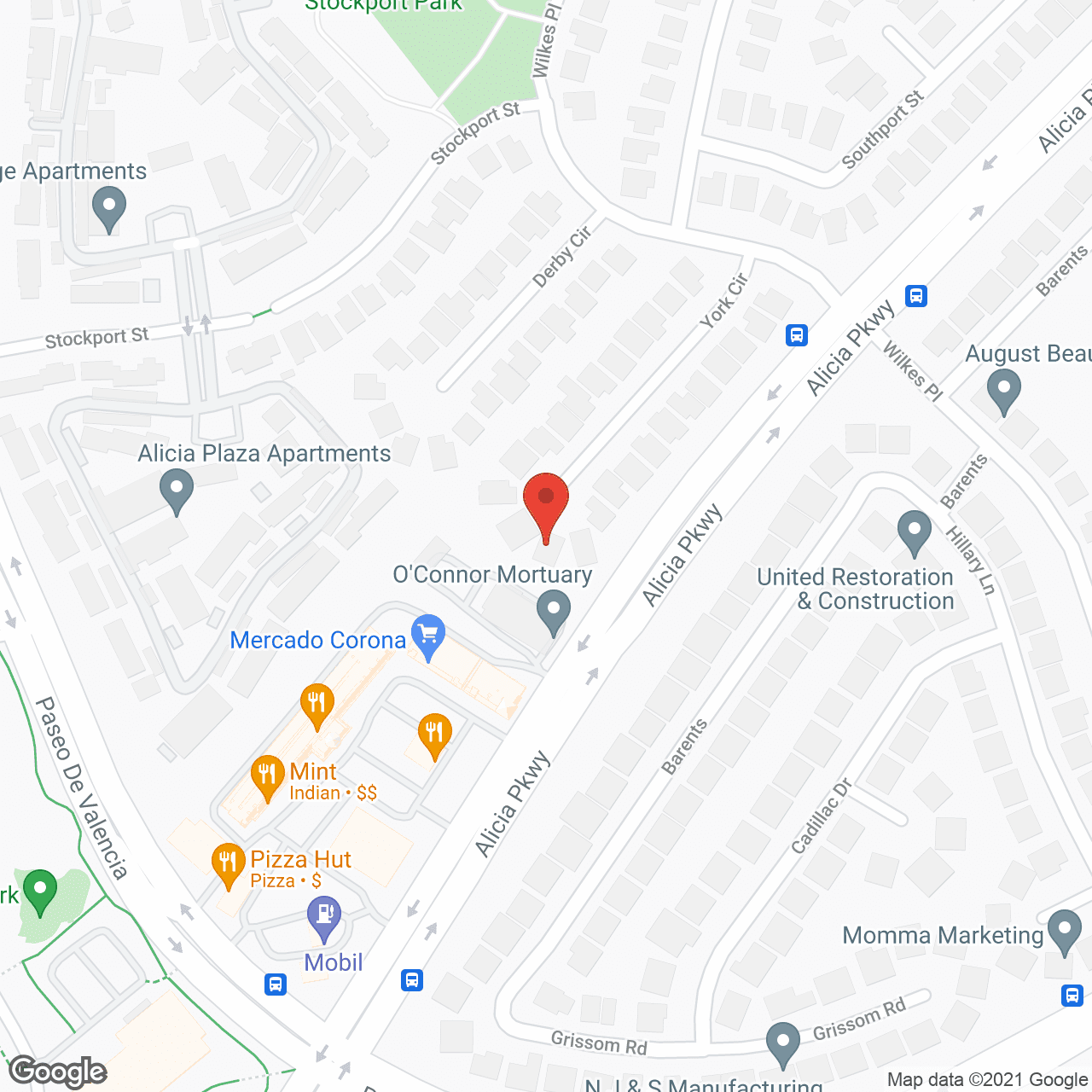 York Retirement Homes in google map