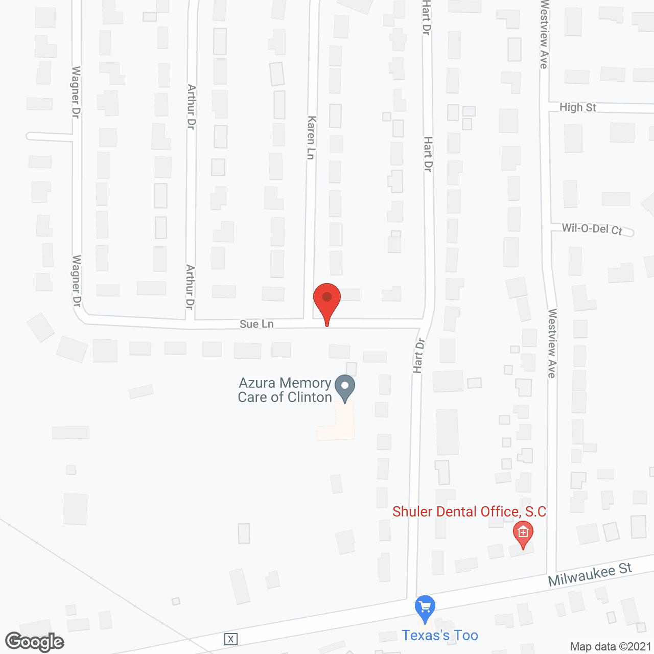 Dimensions Living Clinton in google map