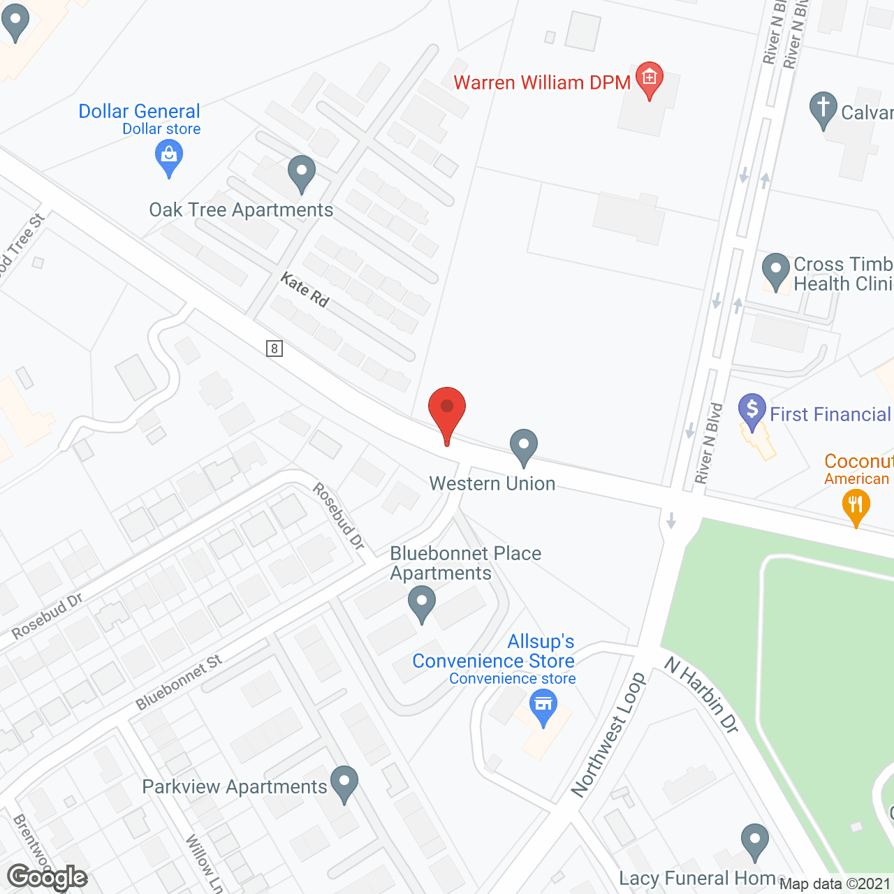 Laurel Glen at Stephenville in google map