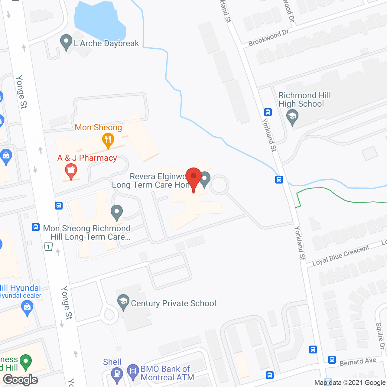 Elginwood Long Term Care in google map