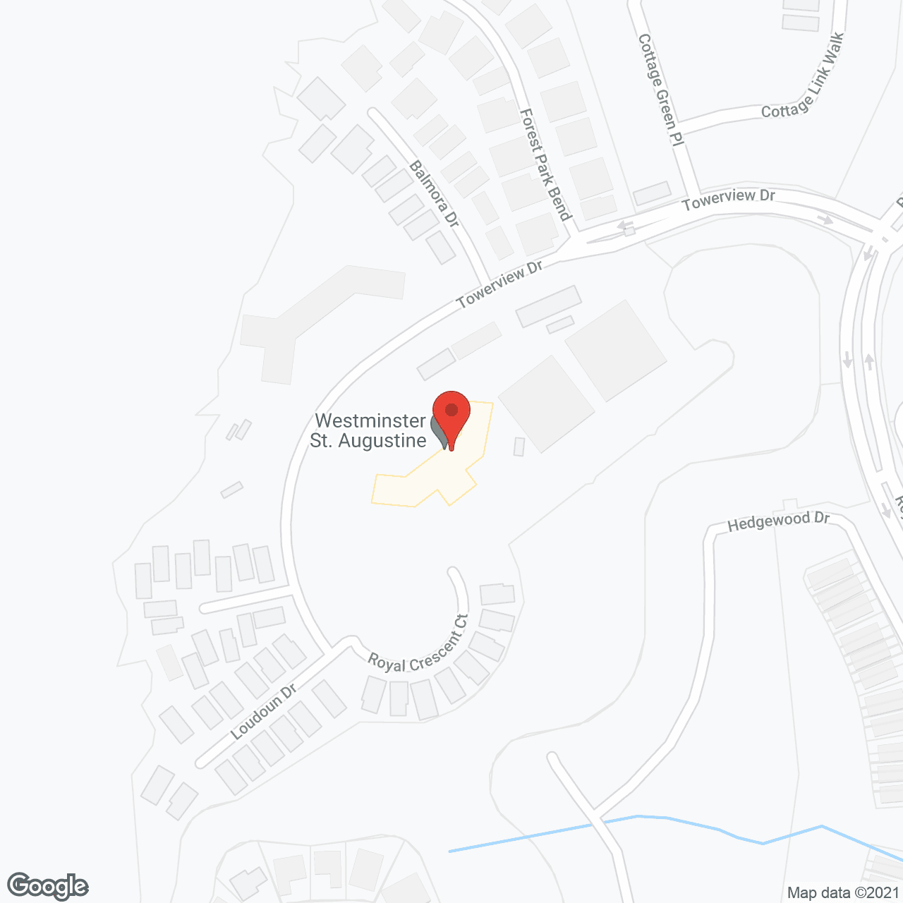 Westminster St. Augustine, a CCRC in google map