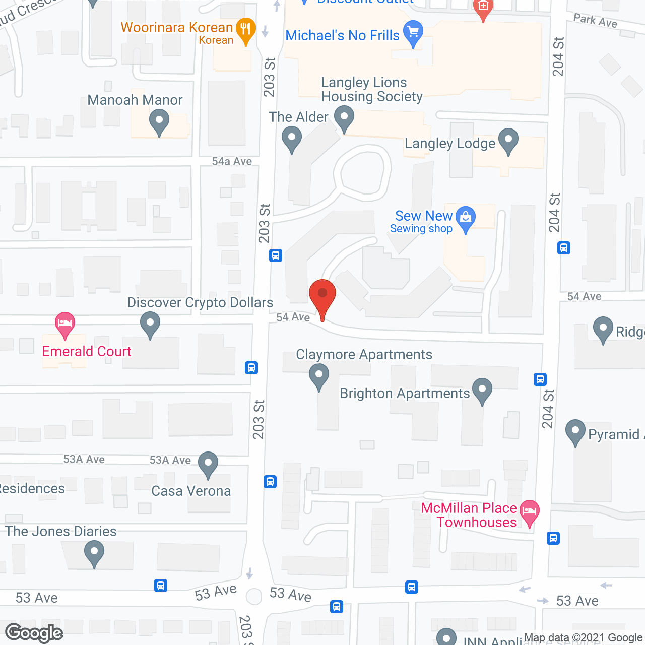 Elm in google map