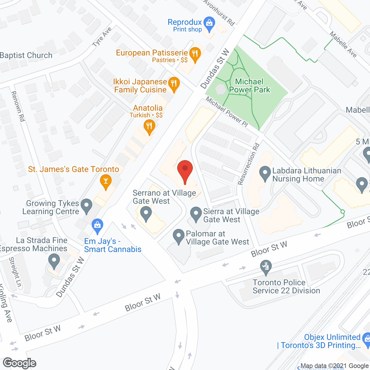 Delmanor West Village in google map