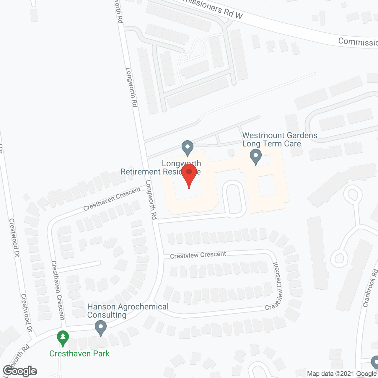 Longworth Retirement Residence in google map