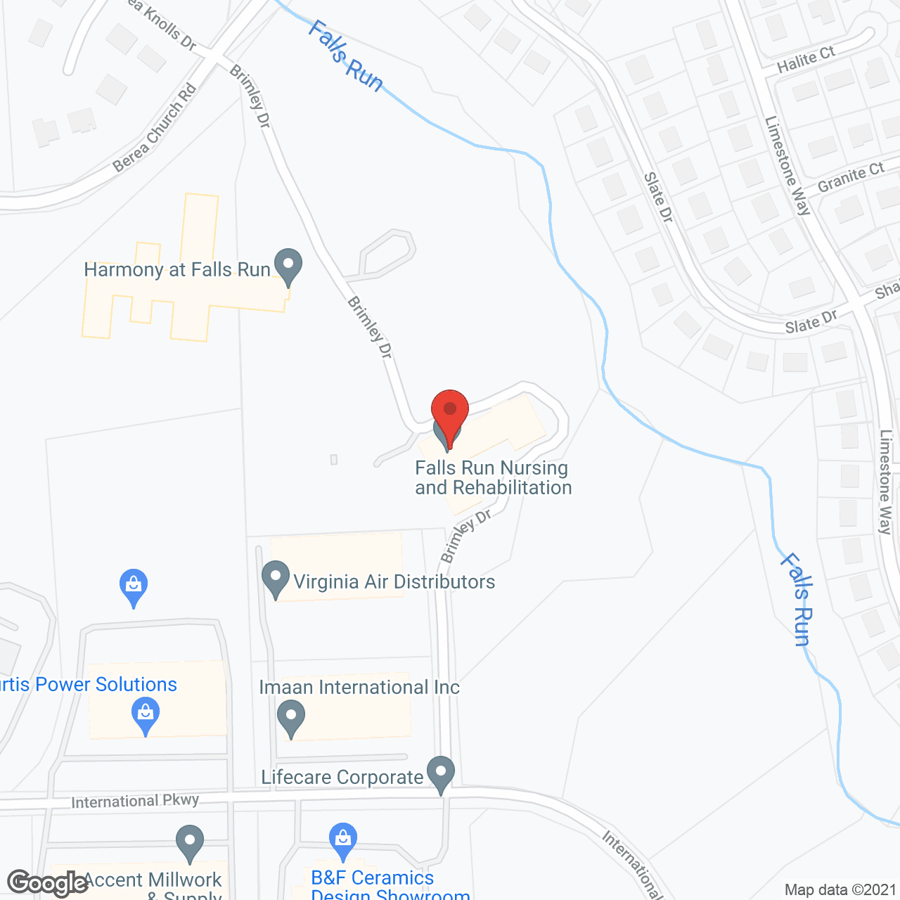 Falls Run Nursing And Rehabilitation in google map