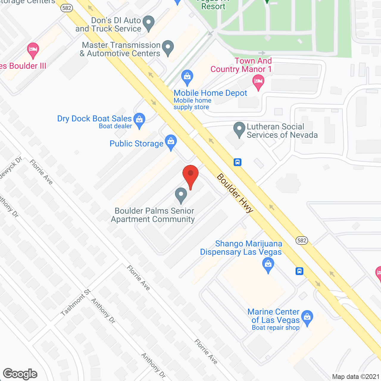 Boulder Palms in google map