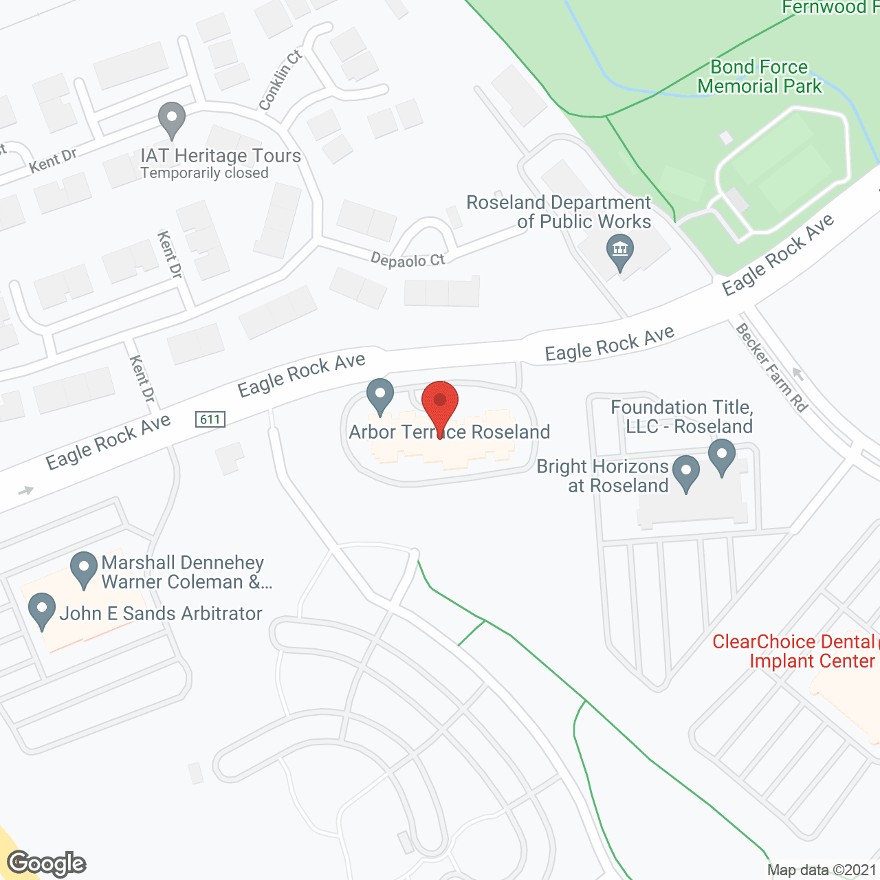 Benchmark of Roseland in google map