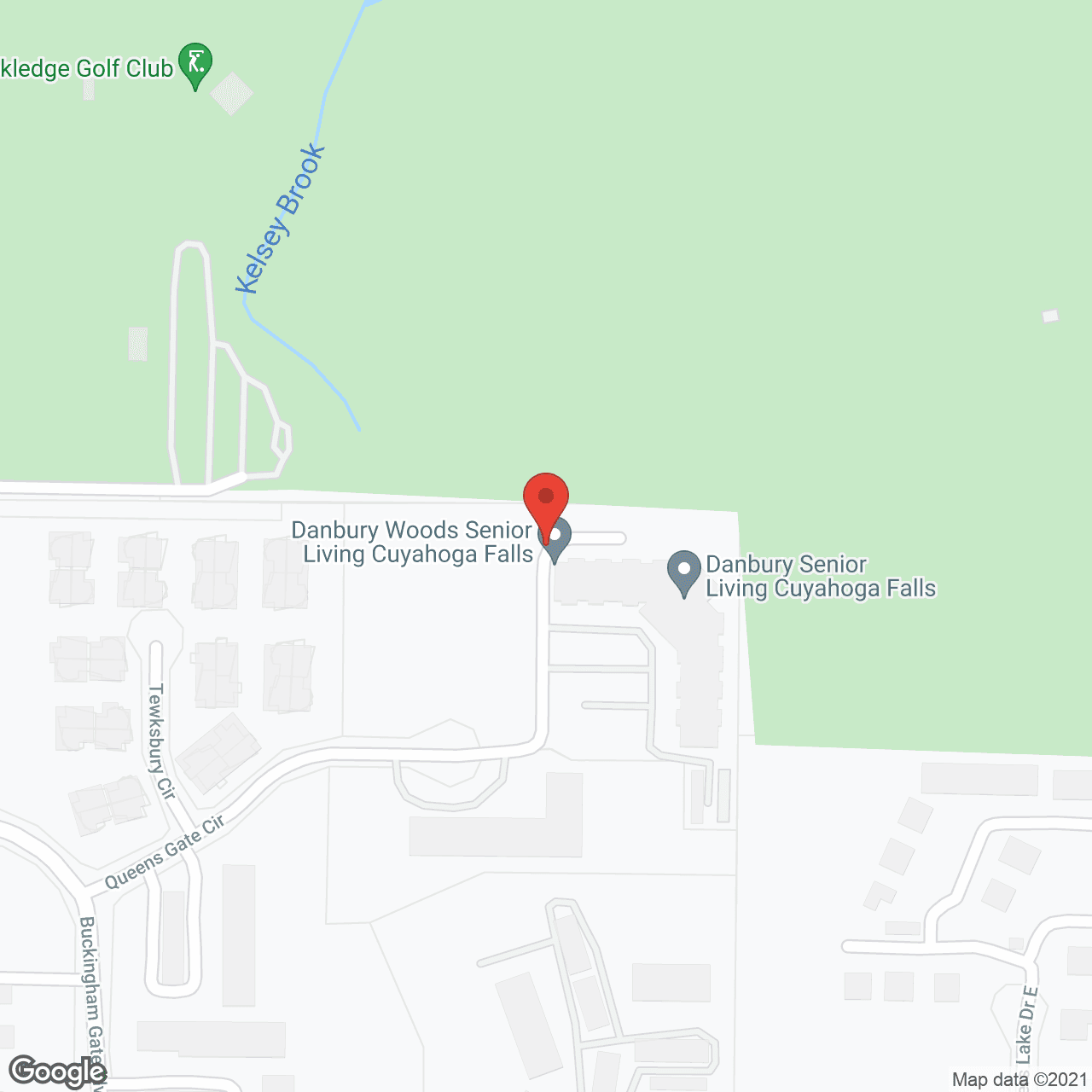 Danbury Cuyahoga Woods in google map