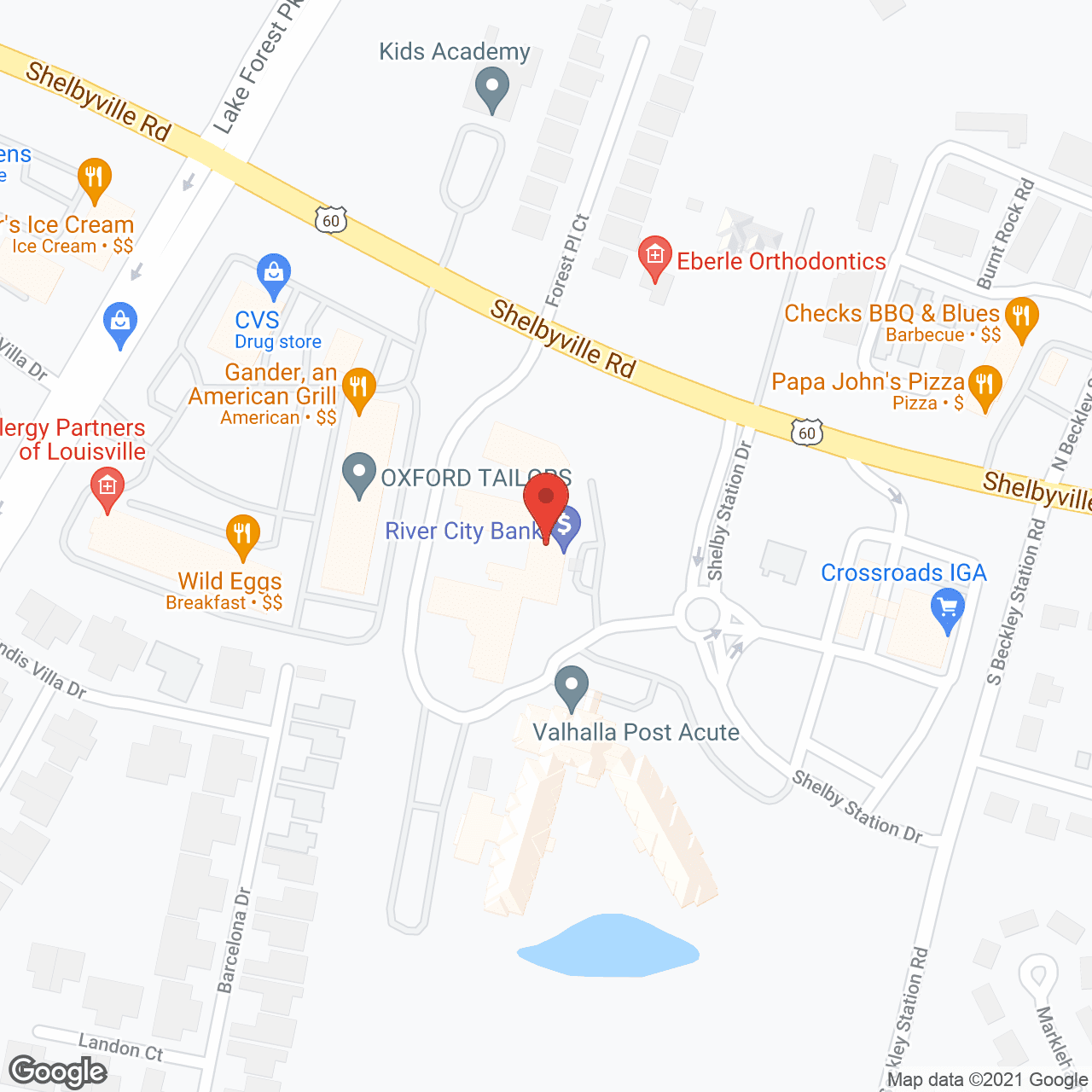 Cedarhurst of East Louisville in google map