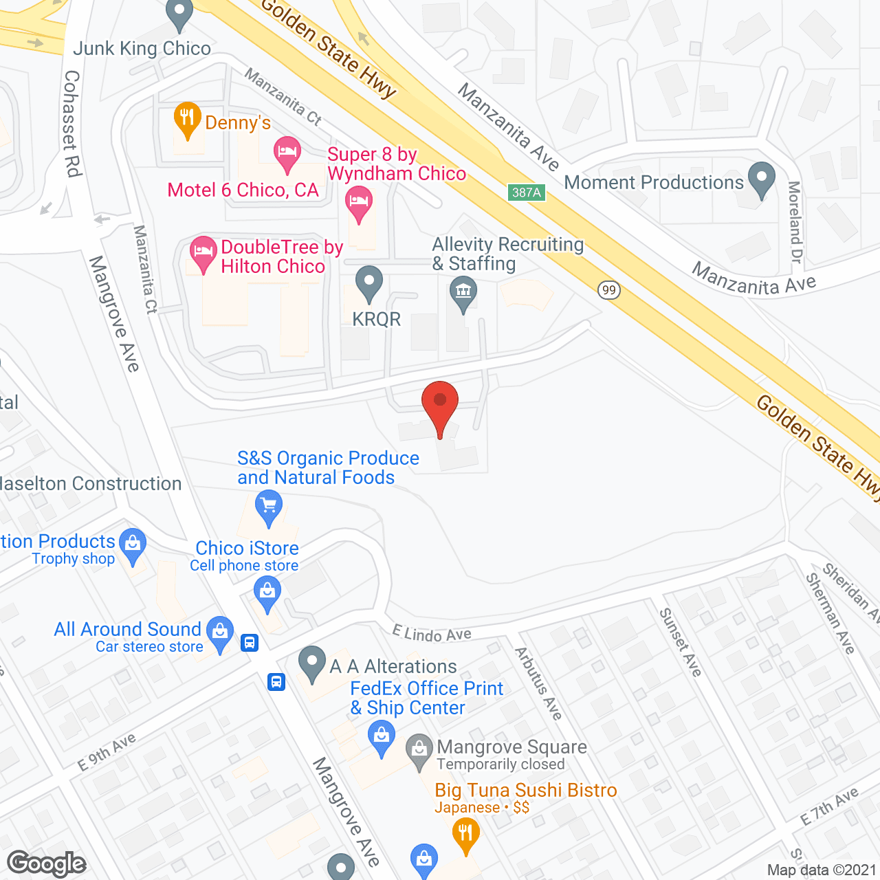 Roses & Ivy Elder Care in google map