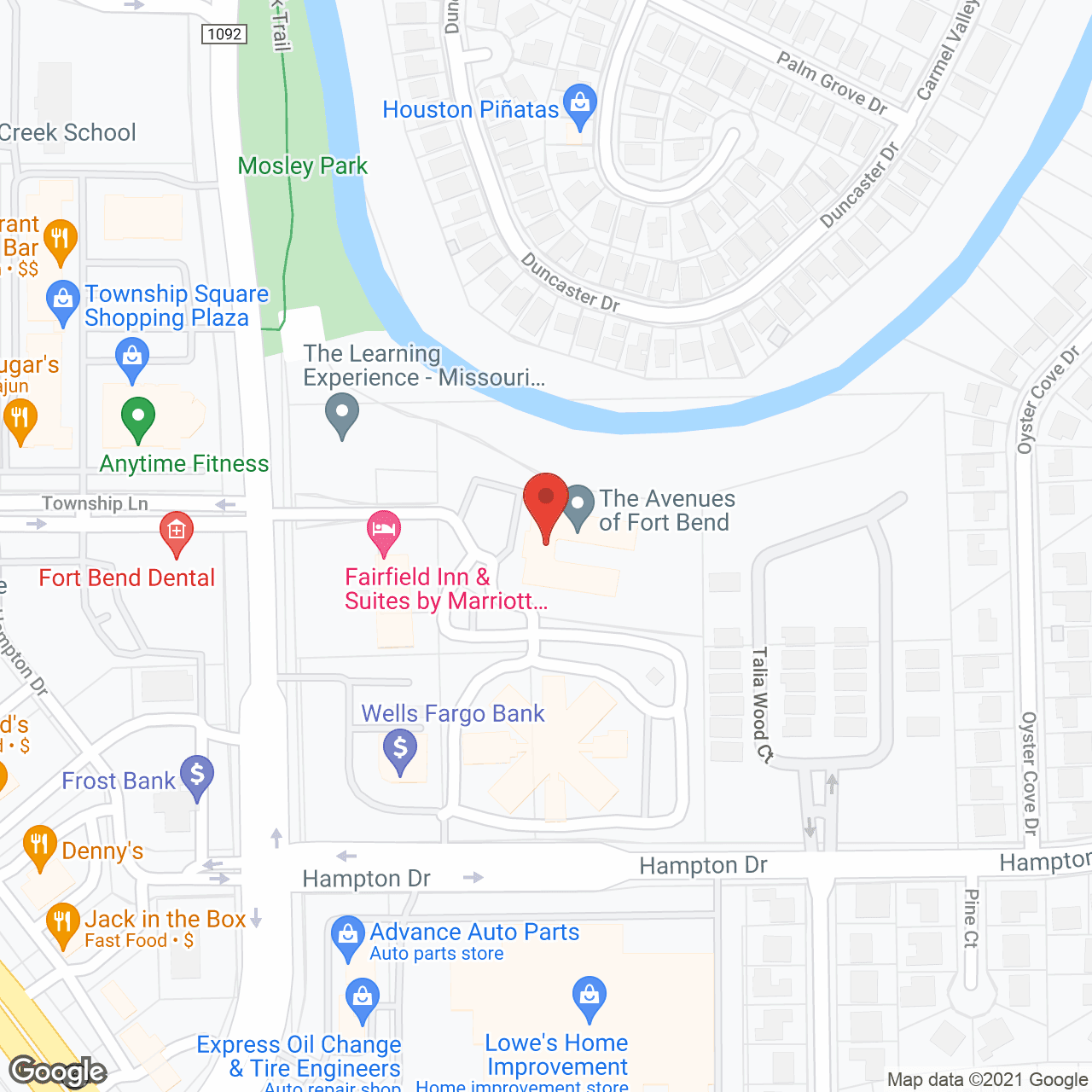 The Avenues of Fort Bend Assisted Living and Memory Care in google map