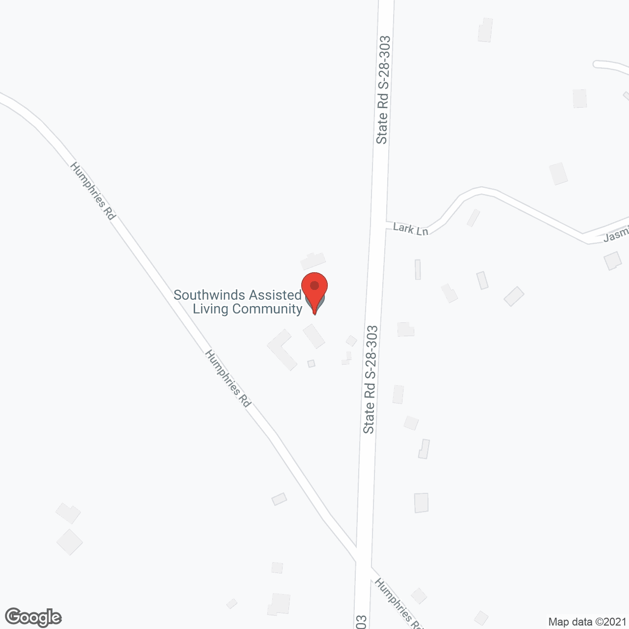 J C Laraes Southwinds Assisted Living Community in google map