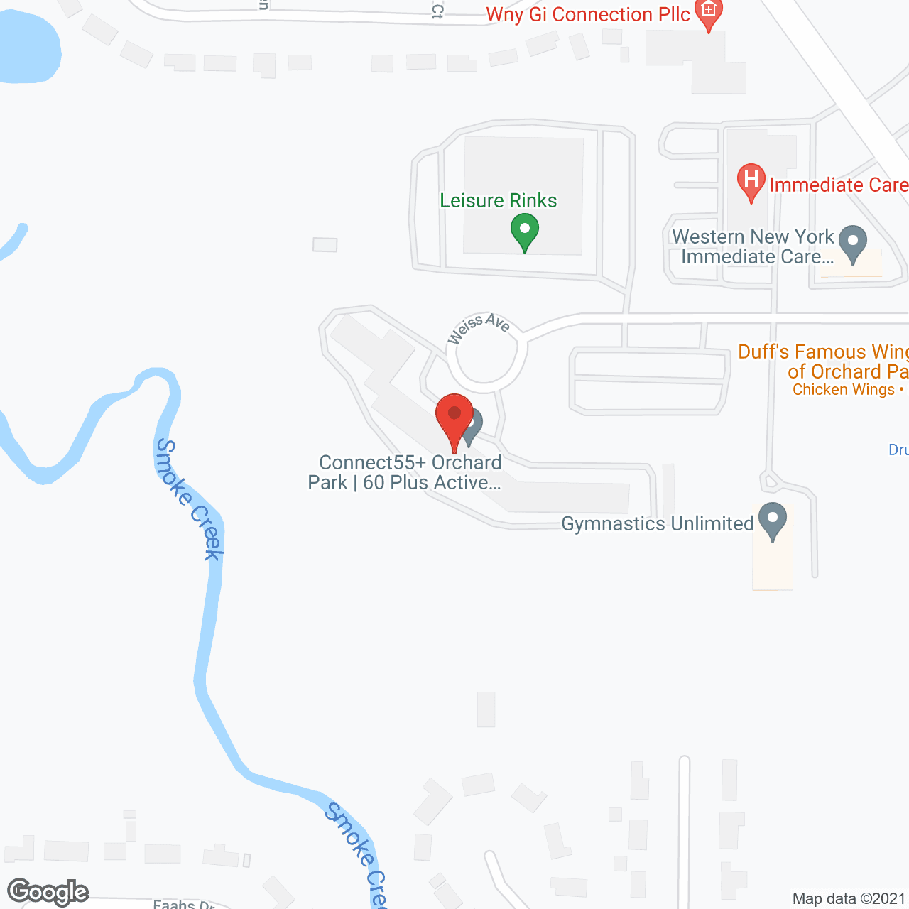 Connect55 Plus Orchard Park in google map