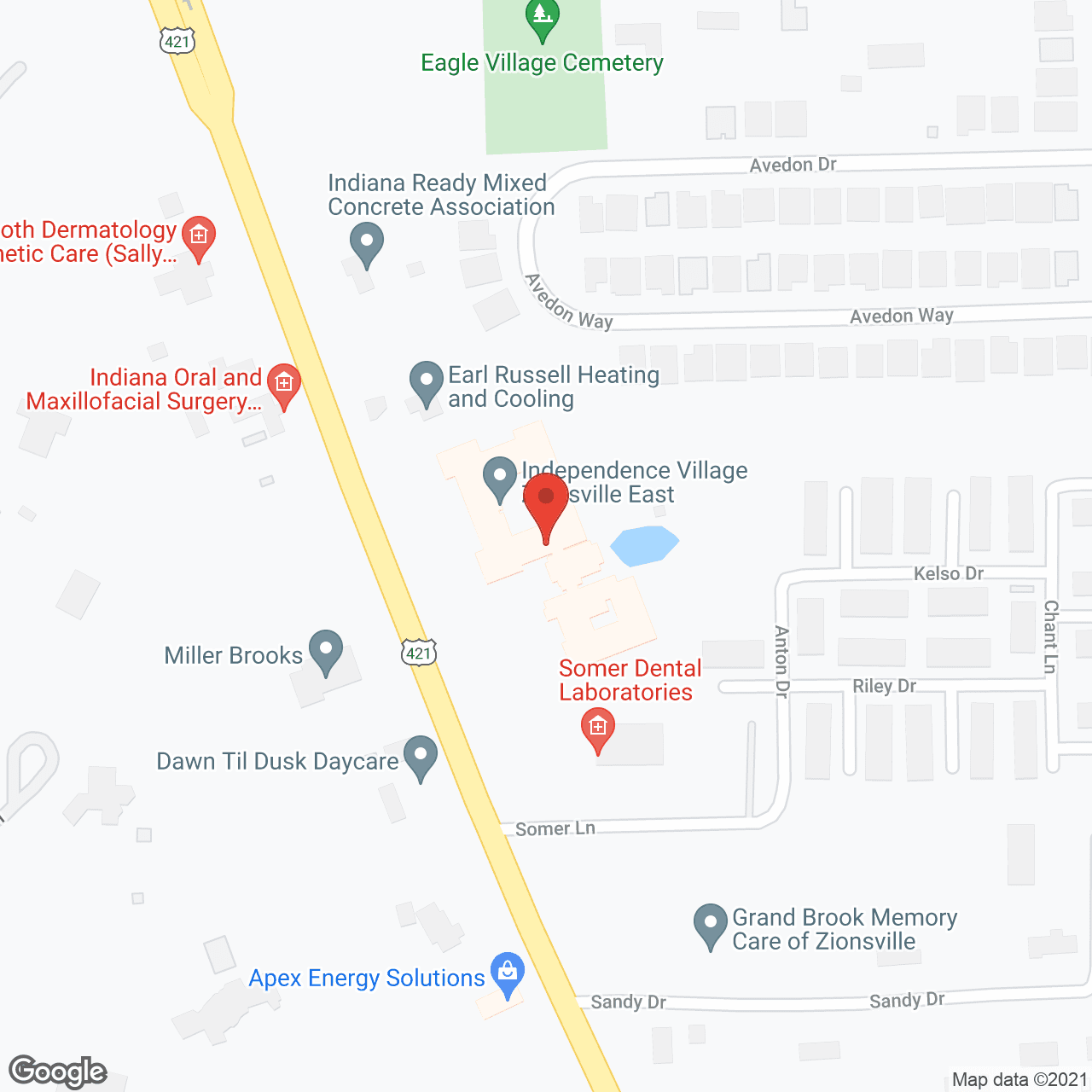 Grand Victorian of Zionsville in google map