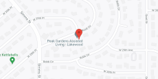 Peak Gardens Lakewood in google map