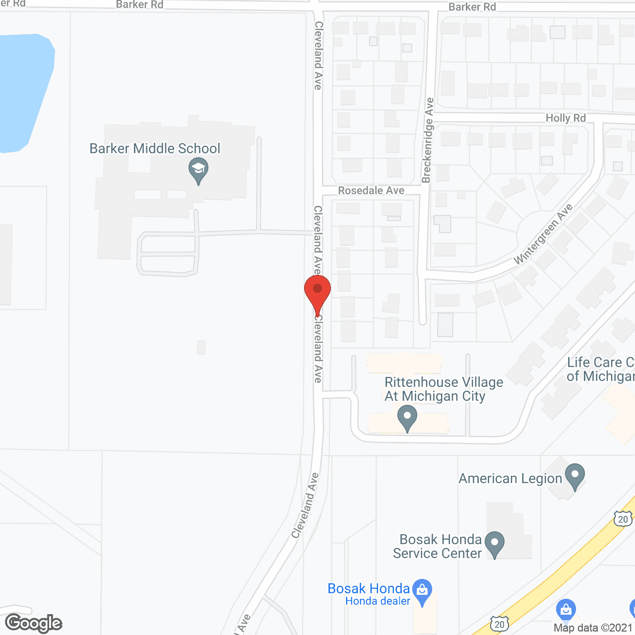 The Elms at Michigan City in google map