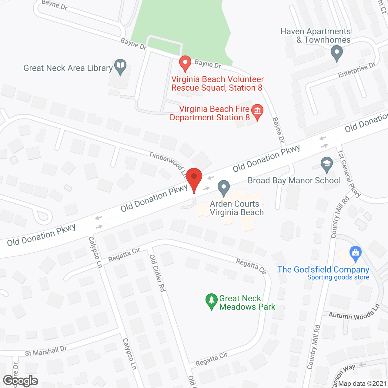 Arden Courts VA Beach, A Memory Care Community in google map