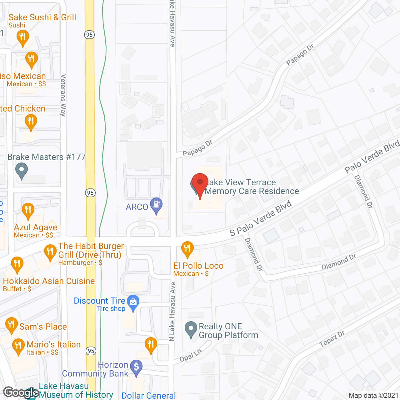 Lake View Terrace Memory Care in google map