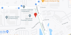Sunrise at Fountain Square in google map