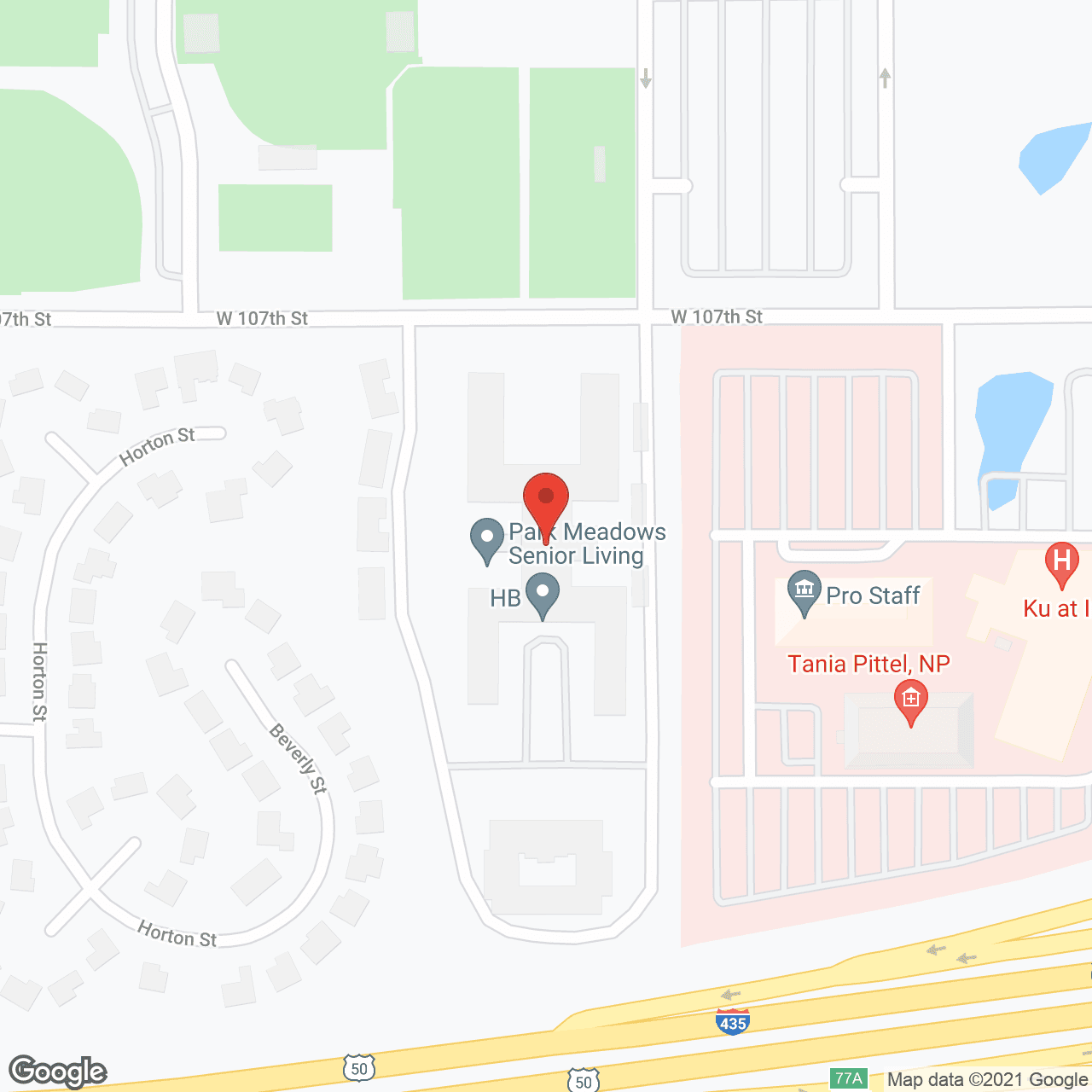 Aventura at Overland Park in google map