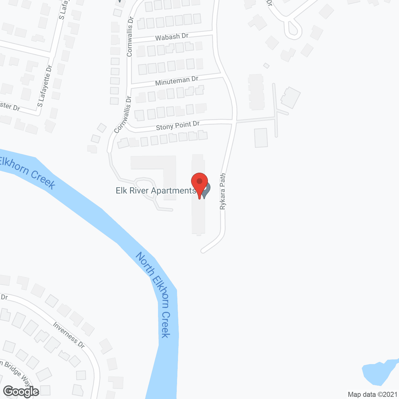 Elk River Apartments in google map